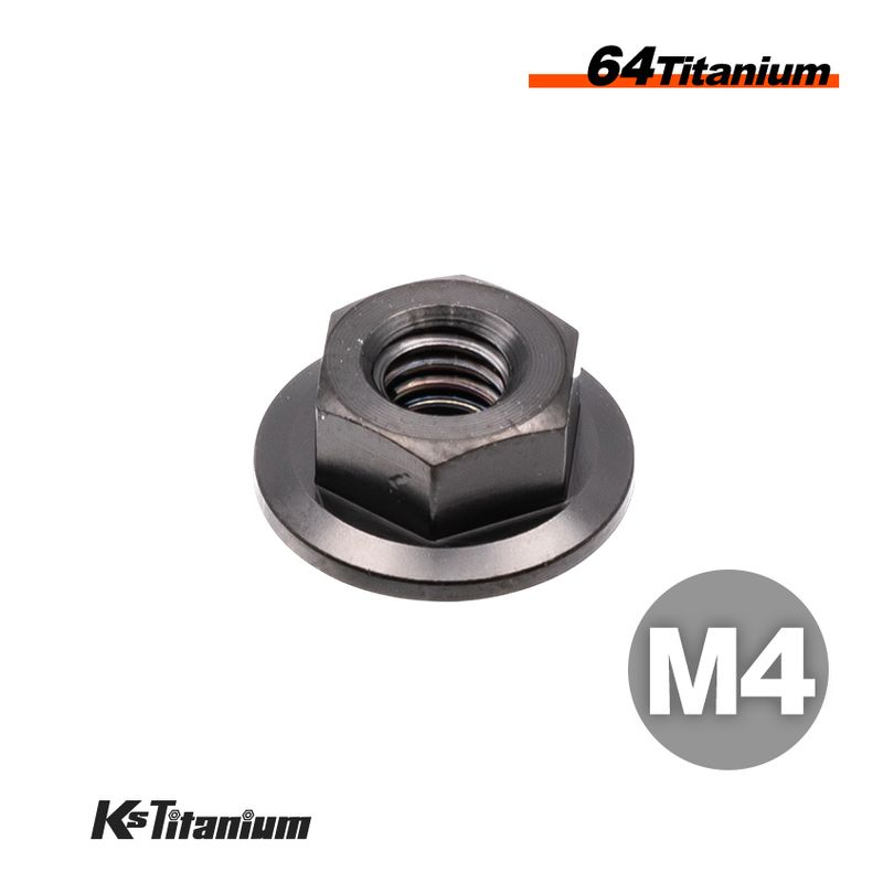 64チタン製 フランジナット m4 P0.7【ブラック】