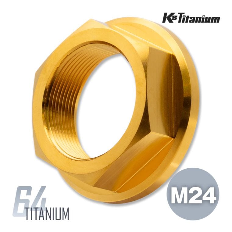 64チタン製 フランジナット M24 P1.00【ゴールド】