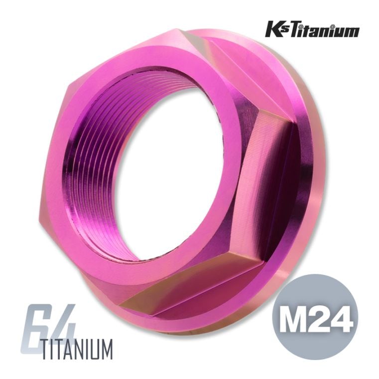 64チタン製 フランジナット M24 P1.00【パープル】