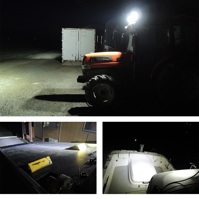 48w 作業灯 投光器 ホワイト発光 拡散配光 DC12v/24v 対応 SUS316 ステンレスステー マリン仕様