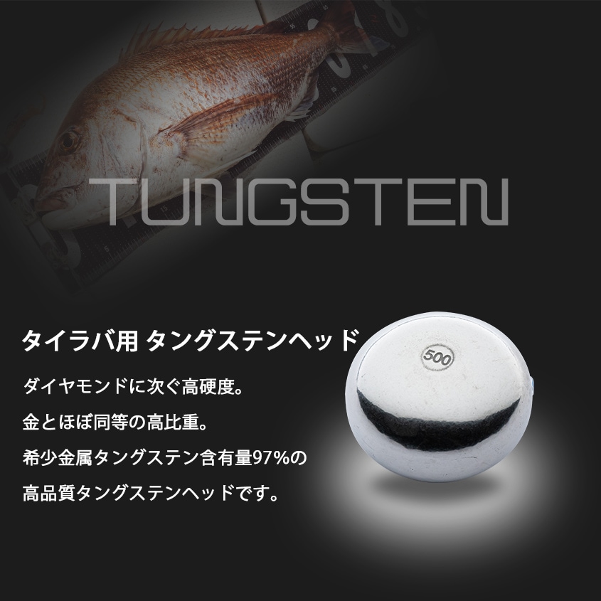 500g タイラバ用 タングステンヘッド 【保護チューブ付き】 | 釣り具