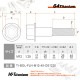 チタン製 フランジボルト M12×45 スレッド25mm P1.25 【グリーン】
