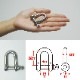 ステンレスシャックル 8mm D型 (マリングレードステンレス SUS316製)