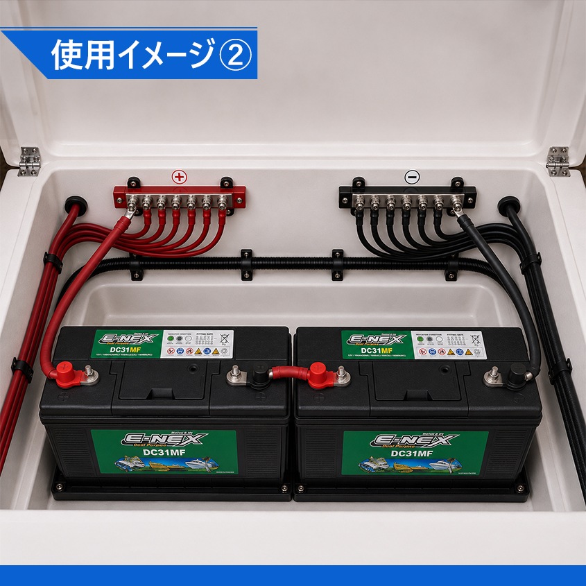 【1m単位 切り売り】 マリン仕様 錫メッキ バッテリーケーブル 1/0AWG 【60sq】 PVC被覆 黒色 (許容電流:最大240Aまで)
