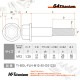 チタン製 フランジボルト M12×50 スレッド25mm P1.25 【グリーン】