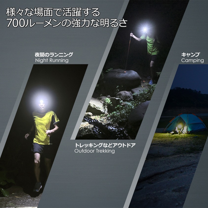 NITECORE ヘッドライト 充電式 NU33 700ルーメン 赤色LED付き