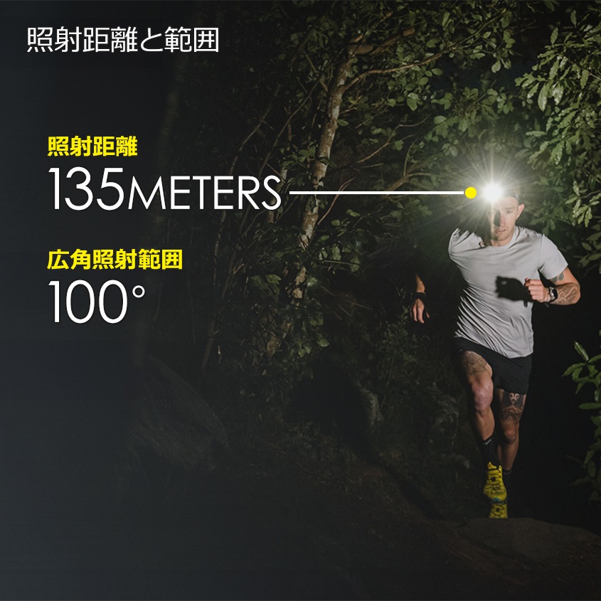 NITECORE ヘッドライト 充電式 NU33 700ルーメン 赤色LED付き
