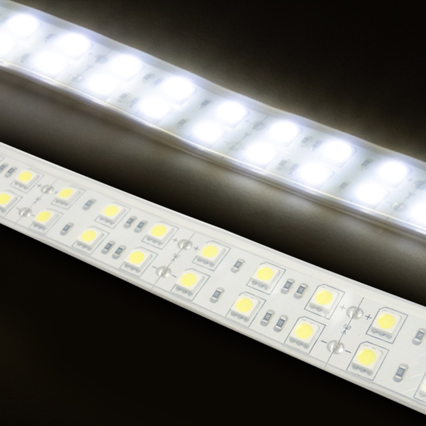 DC12v専用 LEDテープライト 6000k ホワイト発光 白基盤 (50cm)