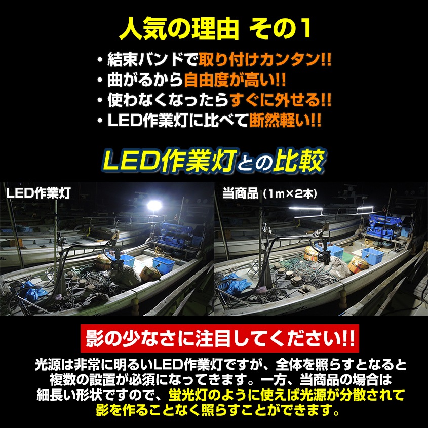DC12v専用 LEDテープライト 6000k ホワイト発光 白基盤 (50cm)