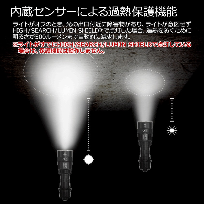 NITECORE 高輝度 タクティカル LED ハンドライト 最大出力 9900ルーメン LUMIN SHIELD 搭載
