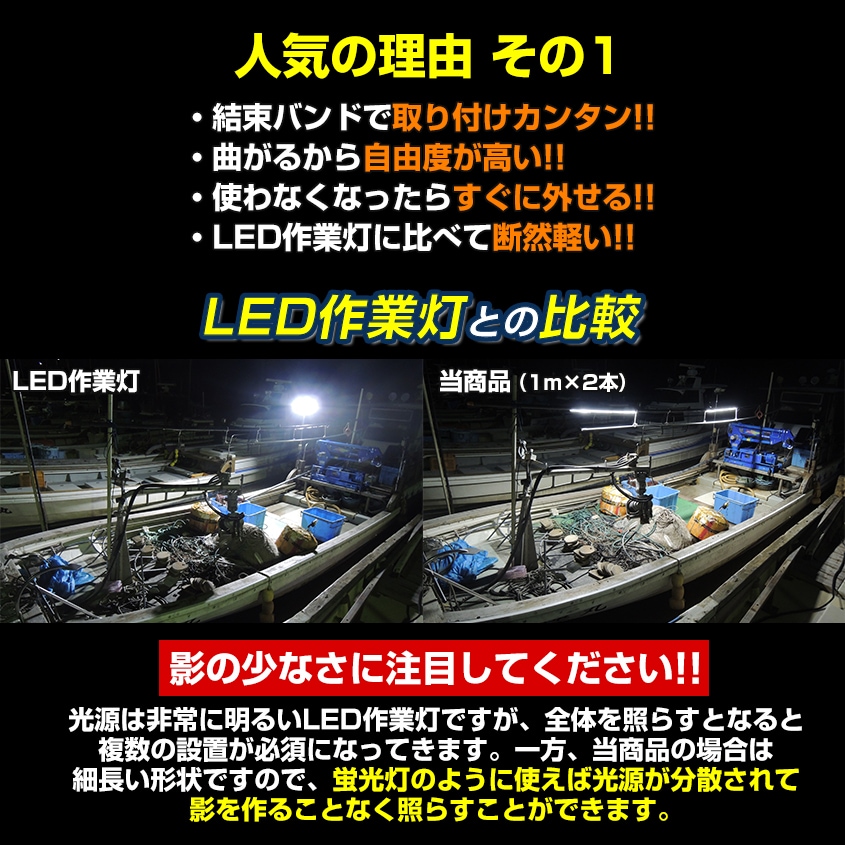 DC24v専用 LEDテープライト 6000k ホワイト発光 黒基盤 (2m)