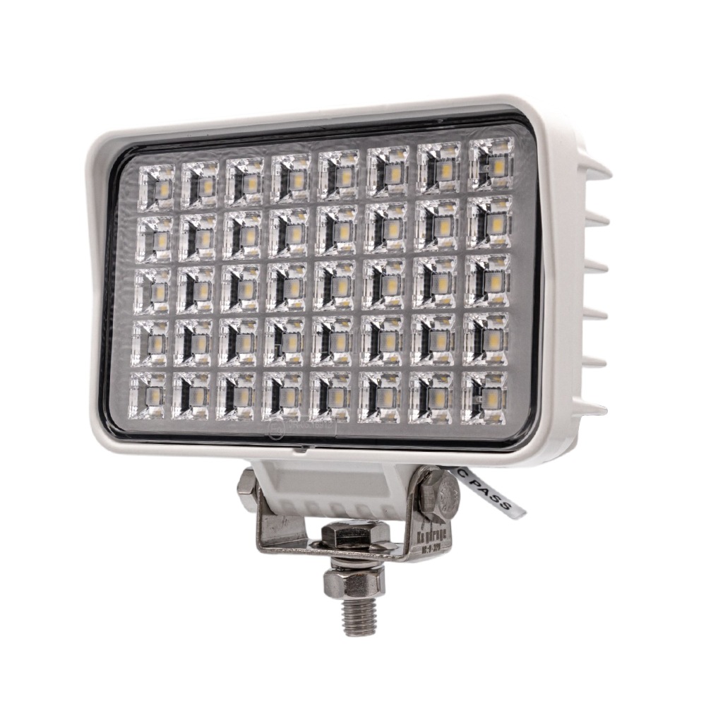 40w 作業灯 薄型投光器 6000k 超拡散配光 DC12v/24v 対応 SUS316 ステンレスステー仕様 (ホワイトボディ)