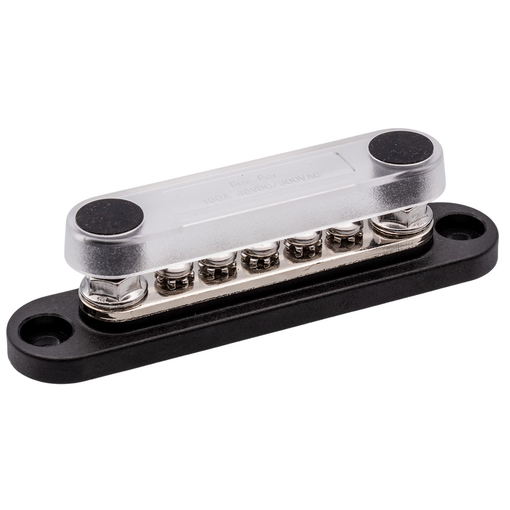 バスバーターミナル 150A DC48Vまで マイナス 負極用 端子台（ブラック）