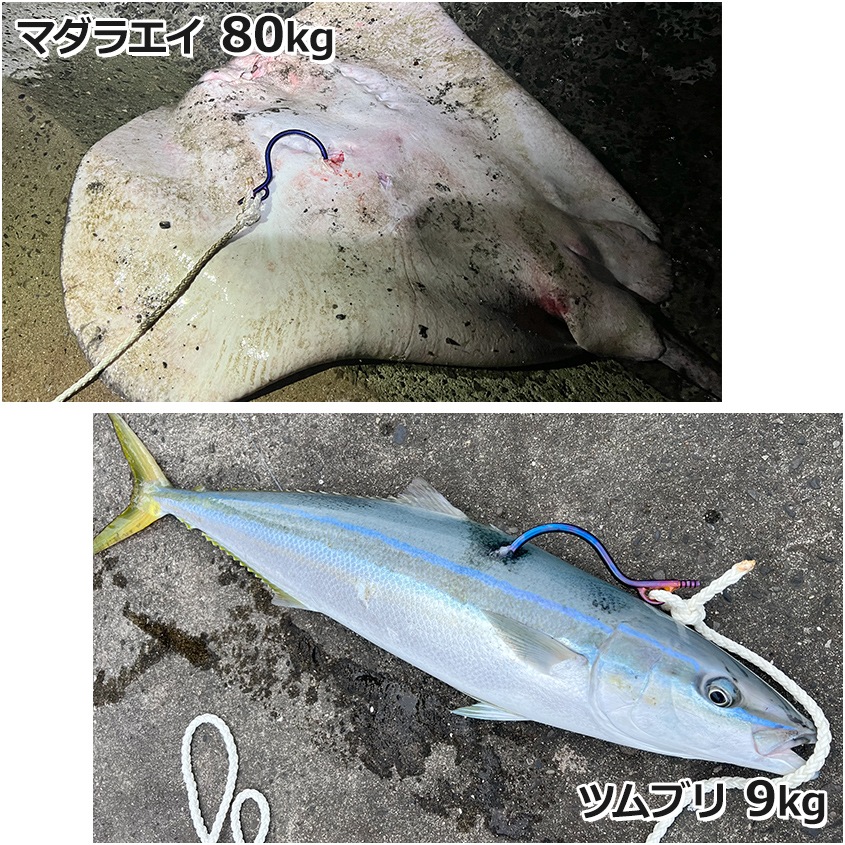 チタン製 大型魚用フライングギャフ 限定販売 ゴールド ショア オフショア 兼用 マグロ カジキ クエ ヒラマサ カンパチ シイラ イソマグロ サメなどに
