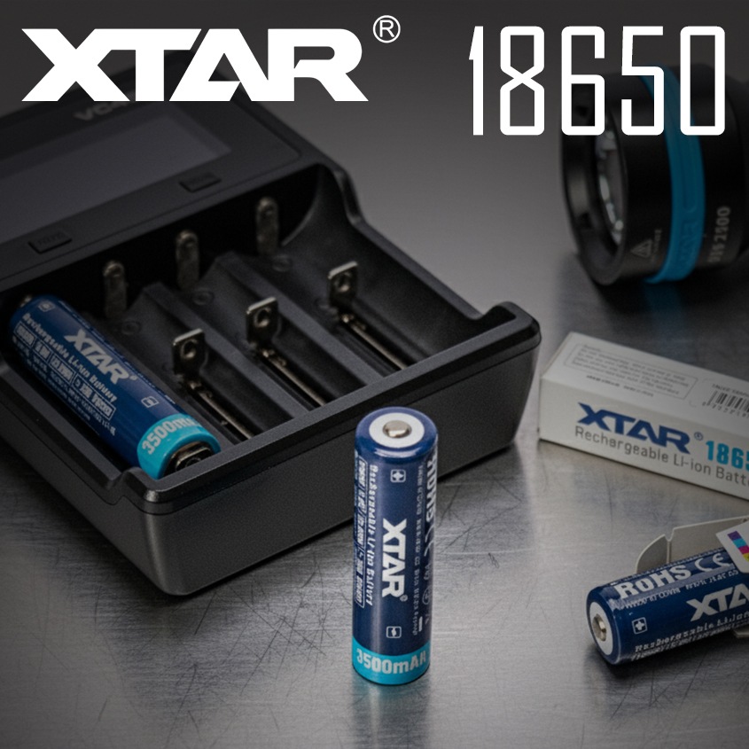 18650 3500ｍAh 3.6V リチウムイオン電池 保護回路搭載 PSE 認証品 ボタントップタイプ 【XTAR 正規代理店】