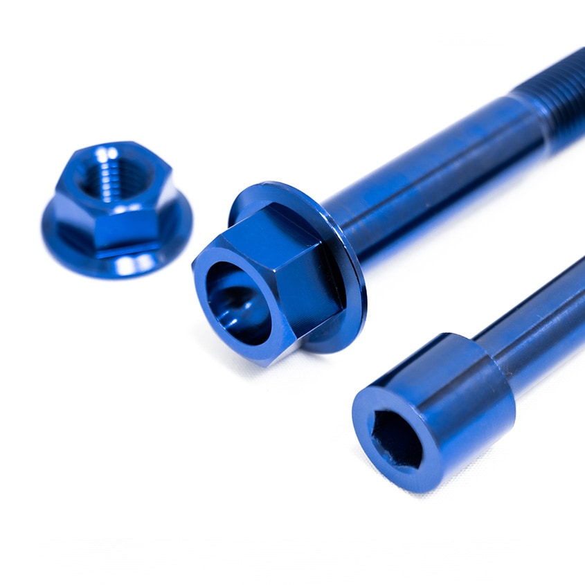 HONDA NSR250R専用 チタンボルトセット ブルー エンジン ストッパー
