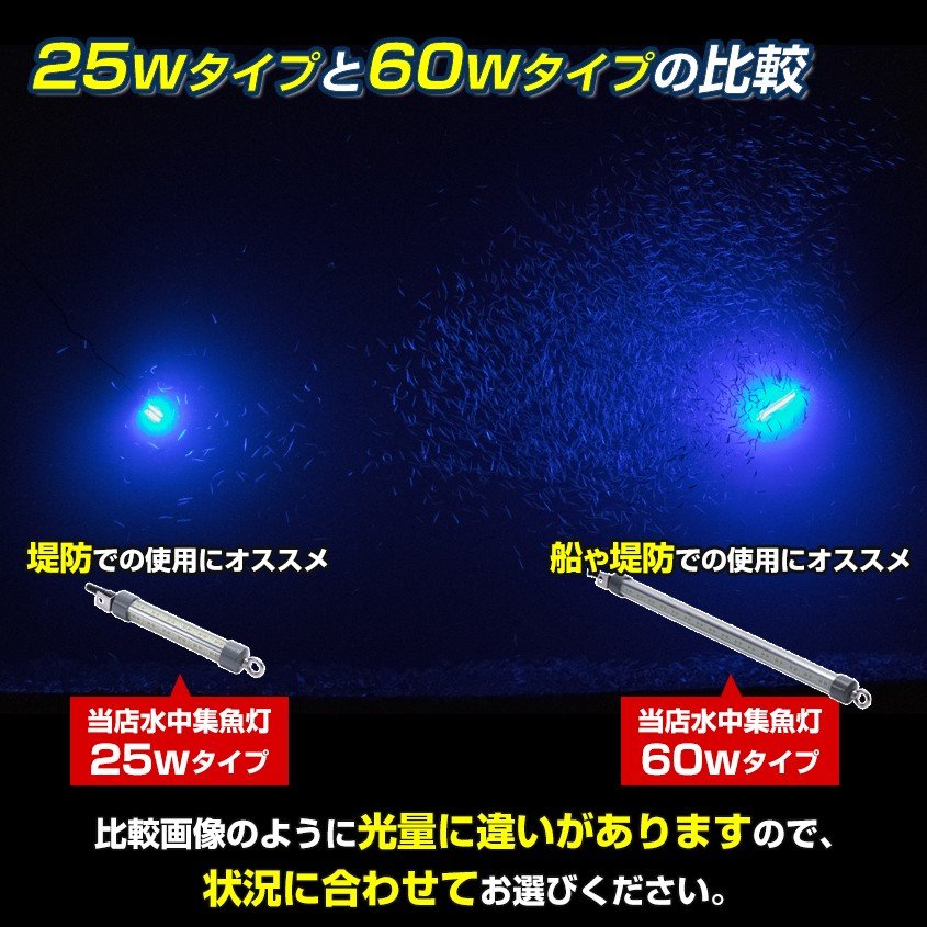 DC12v専用 水中集魚灯 25w ブルー