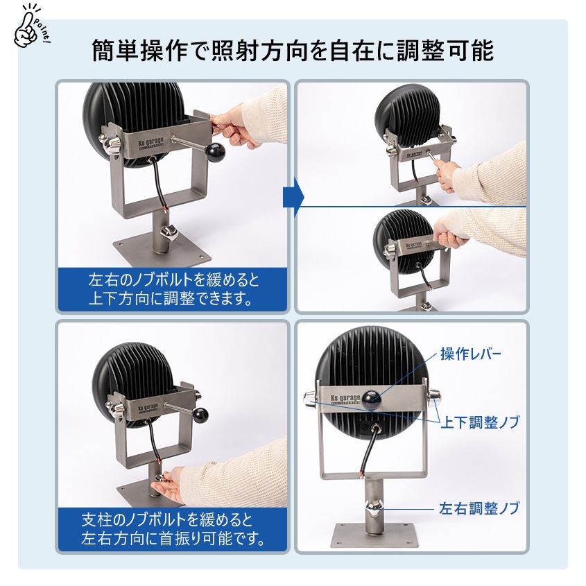 船外操作型 可動式サーチライト架台 SOL系用フレーム 【架台本体のみ】 (海水 完全防錆 純チタン製フレーム)