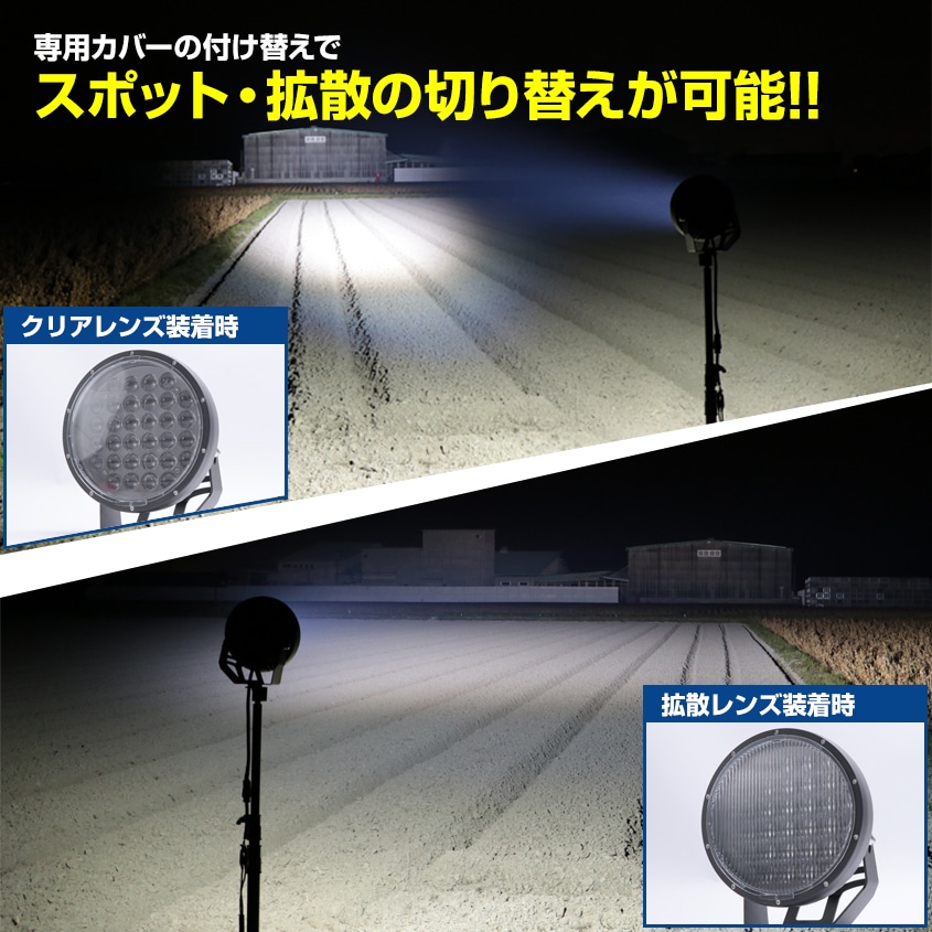 船内操作型 可動式サーチライト架台 ＋ 320w サーチライト 本体色：ブラック 【架台+ライトセット】 (マリングレードステンレス SUS316製)