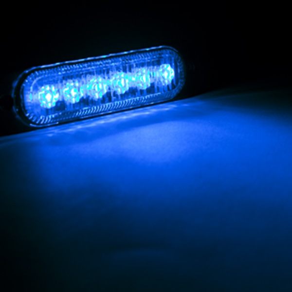 LEDストロボライト 19パターン点灯 DC12v / 24v 対応 (発光色:ブルー)