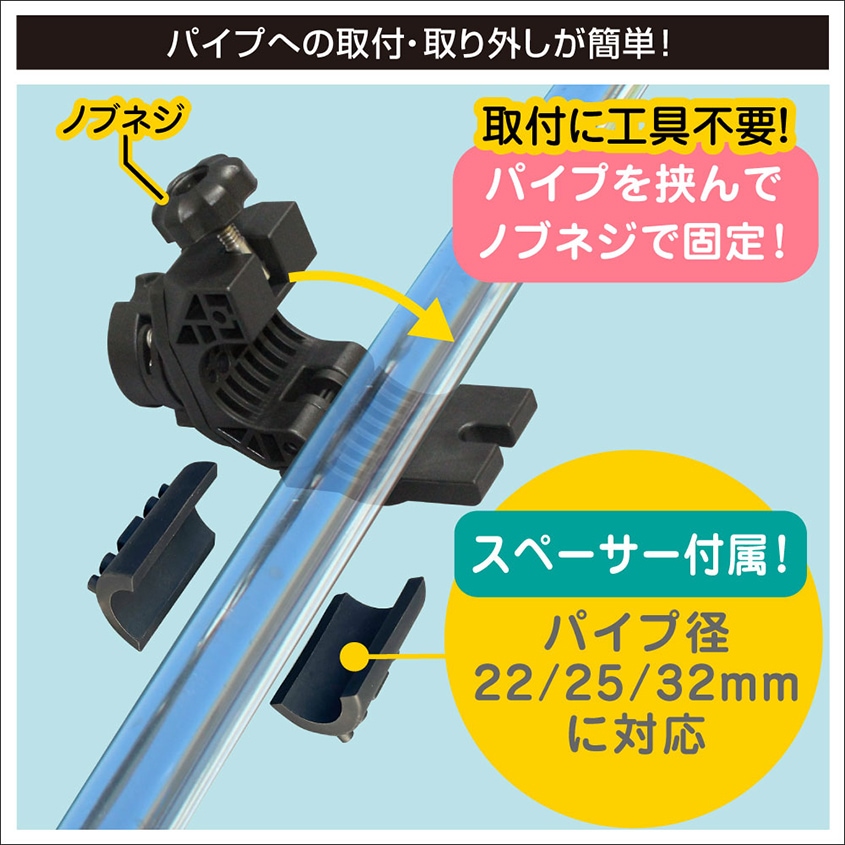 BMO Japan LEDパイプ取付ベースN II ワンタッチ 脱着式 船舶用 デッキライト パイプクランプベースセット 20Z0346