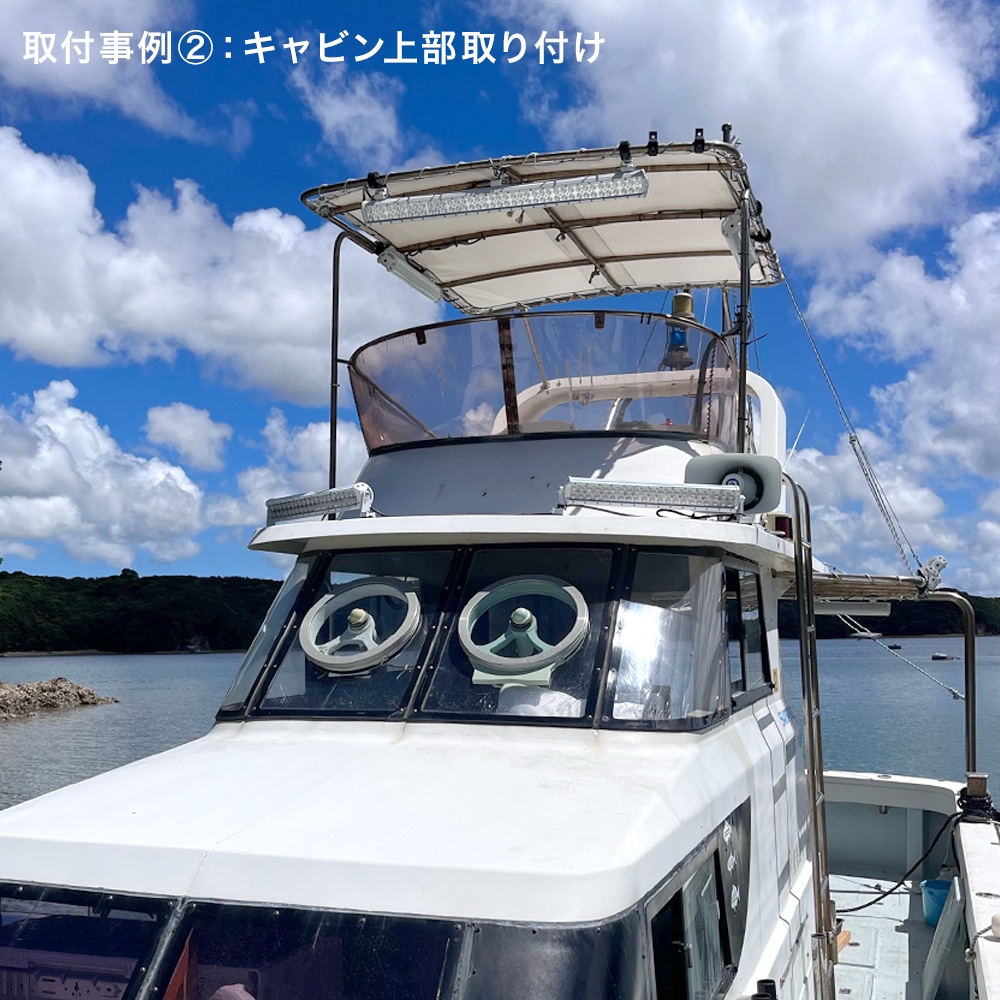 126w デッキライト 投光器 ホワイト発光 拡散配光 DC12v/24v 対応 (ホワイトボディ)