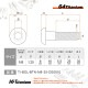 チタン製 ボタンヘッドボルト M8×35 P1.25 【ゴールド】