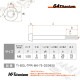 64チタン製 テーパーボルト M6×75 P1.00 【ゴールド】