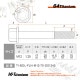 64チタン製 フランジボルト M12×70 P1.25【グリーン】