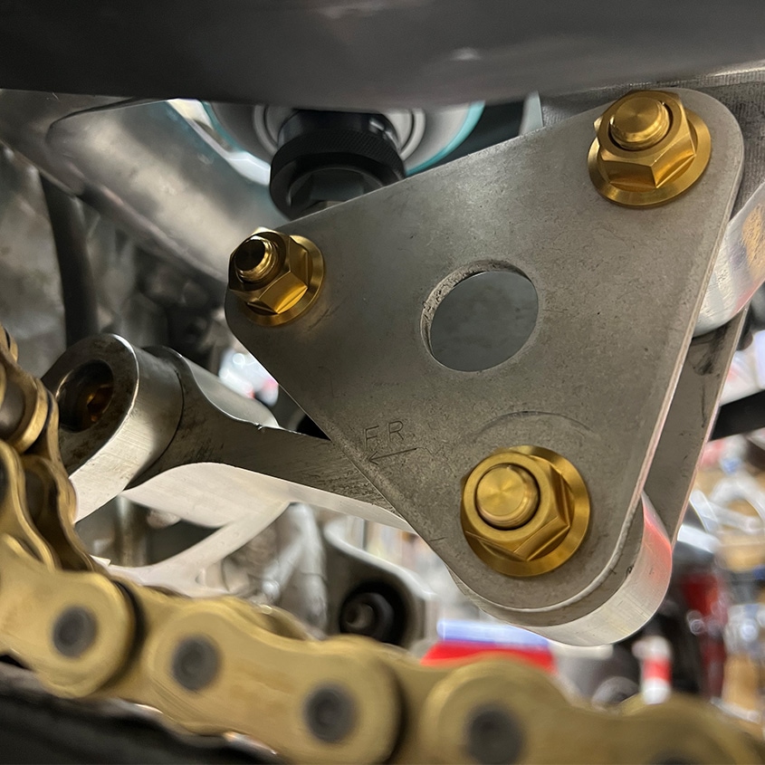 HONDA NSR250R専用 チタンボルトセット ブルー リアサス リンク