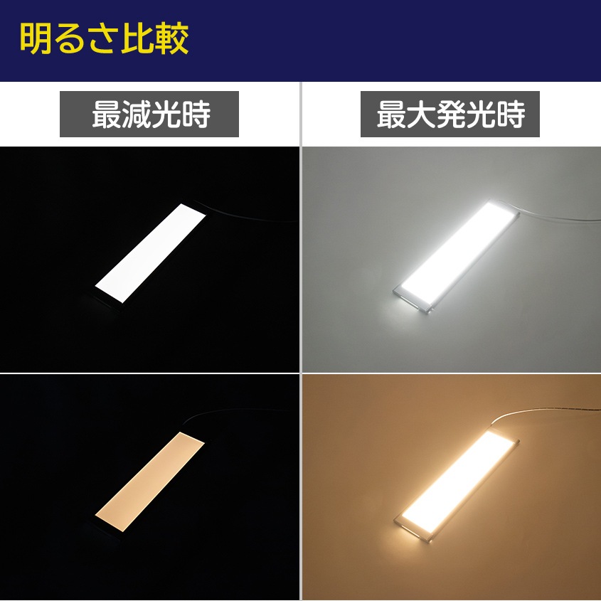 DC12v専用 調光機能付き 汎用 LEDルームランプ 8w 3000k