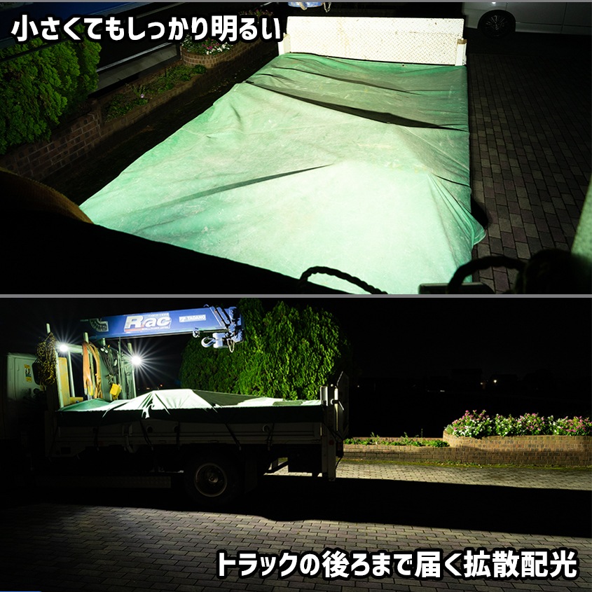 20w デッキライト ミニ投光器 ホワイト発光 拡散配光 DC12v/24v 対応 SUS316 ステンレスステー仕様 (ホワイトボディ)