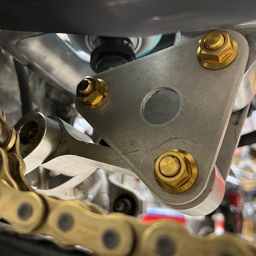 HONDA NSR250R専用 チタンボルトセット ゴールド リアサス リンク