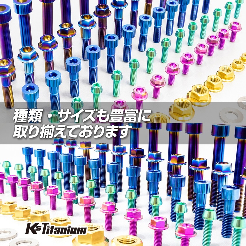 64チタン製 超低頭 十字穴 プラスネジ M5×20 全ネジ P0.8 【焼き色】