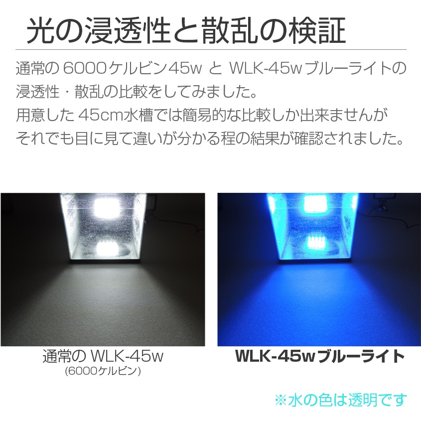 45w 集魚灯 投光器 ブルー発光 拡散配光 カーバッテリー接続キット DC12v/24v 対応 (ブラックボディ)
