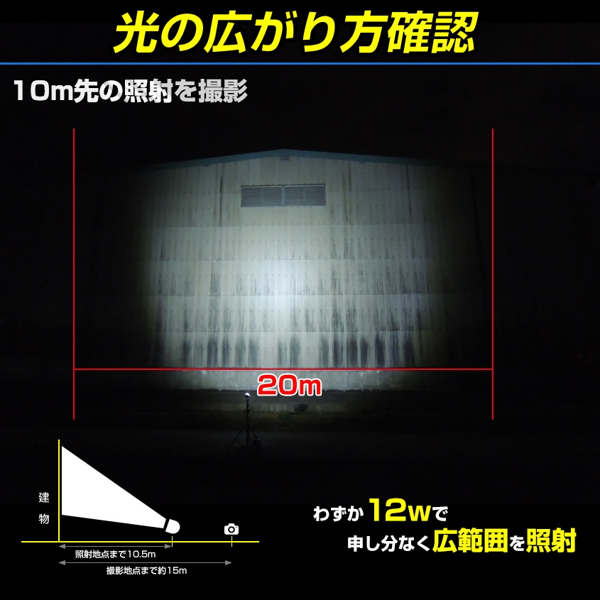 汎用 バックランプ フォグランプ 12w DC12v/24v 対応 SUS316 ステンレスステー仕様 (ホワイトボディ)