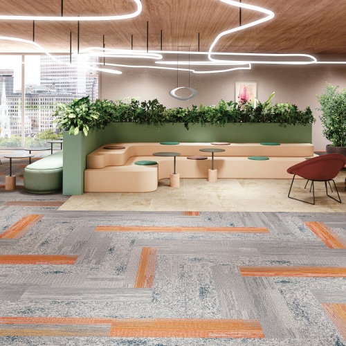 カーペットタイル サンゲツ DT-7600 F-eco/DT-7610 F-eco アースパレットプランク・ベース F/カラーF 3色 DT-50401～DT-50403 2023-2026 DT （販売単位：ケース）