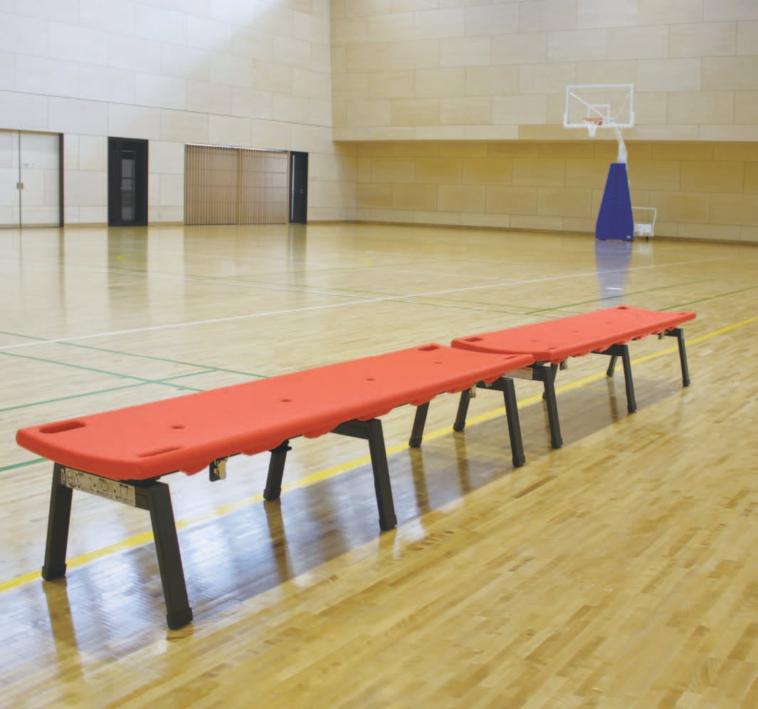 レスキューベンチ ベンチ＋担架 座面取り外し式 テラモト ブルー・オレンジ（お客様組立て）