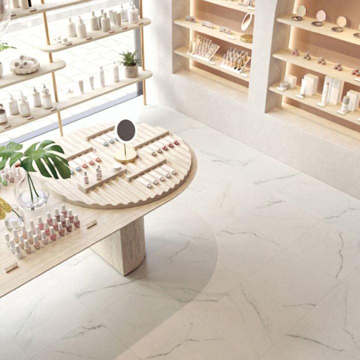 サンゲツ 複層ビニル床シート 1色 PM-24050 S FLOOR 2025-2027 施設用 ストロング シャルムビアンコ（購入単位：本） 1本(1巻)最大9m