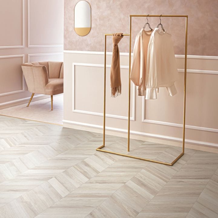 サンゲツ 複層ビニル床シート 木目調 6色 PM-24061～PM-24066 S FLOOR 2025-2027 施設用 ストロングEX フレンチヘリンボーン グローブウッド エイジドパイン（購入単位：本） 1本(1巻)最大9m