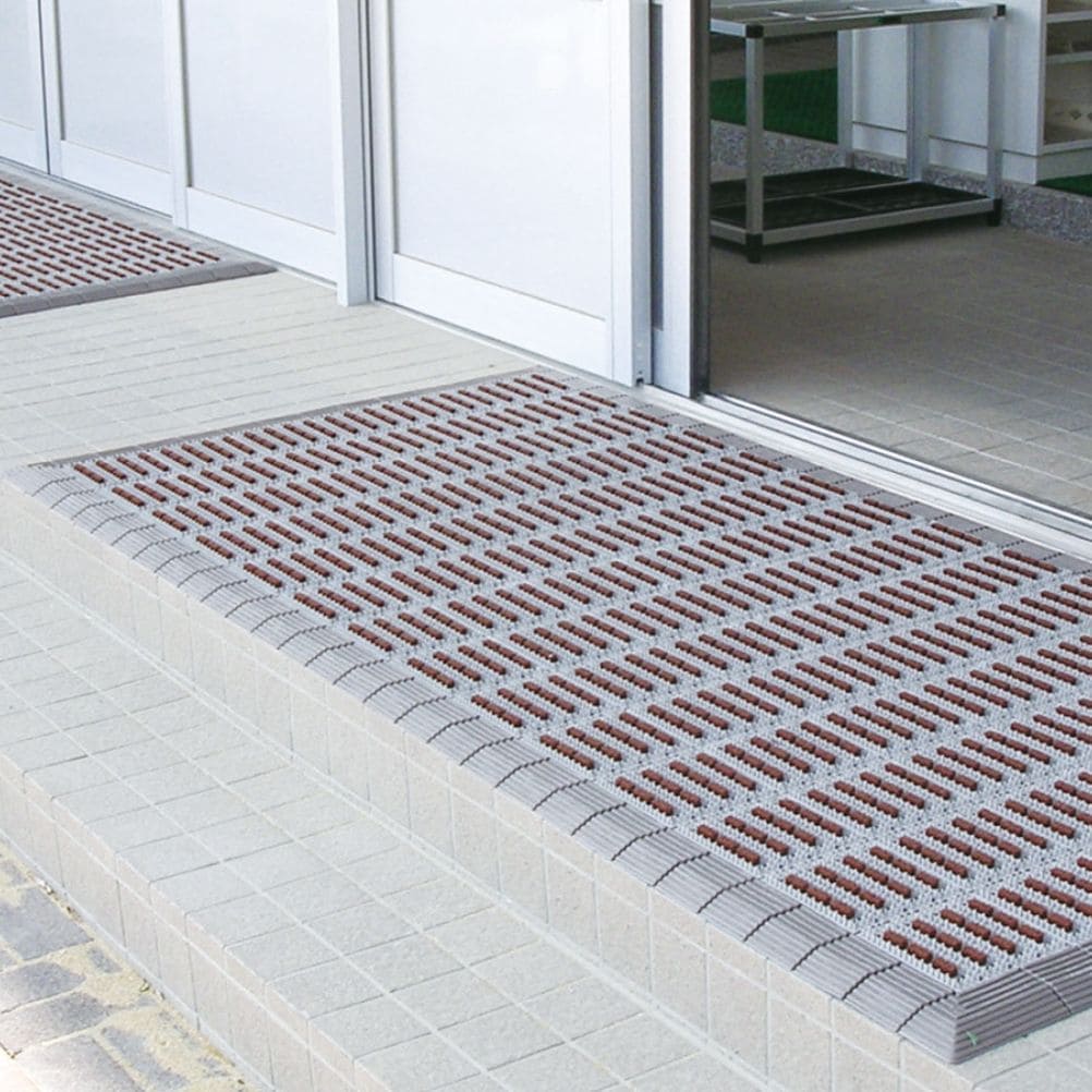 テラモト 屋外マット ナイロンブラッシュH-25Ⅱ 粗土砂落とし用マット ナイロンブラッシュ本体 専用ふち有り