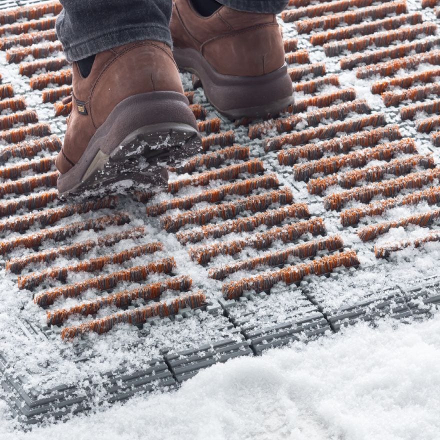 テラモト 屋外マット ナイロンブラッシュH-30 粗土砂落とし用マット ナイロンブラッシュ本体 専用ふち有り