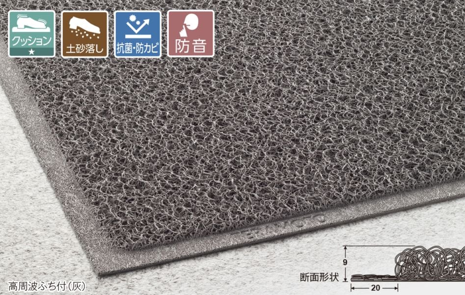 テラモト 屋内マット ケミタングル??ソフト 樹脂製マット 除塵マット 4色・7サイズ展開