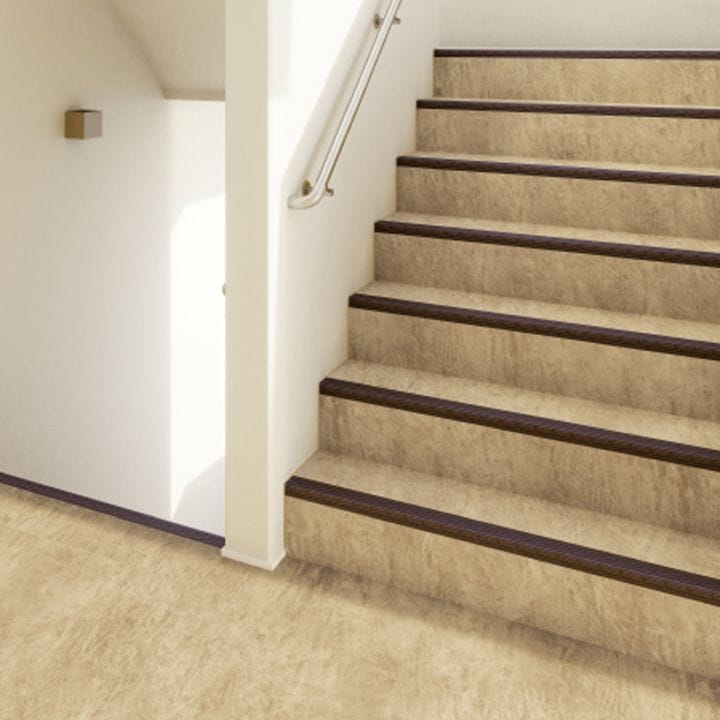 サンゲツ ノンスキッド・ステップ 4色 ストーンフロア 踏み面タイプ／蹴込み一体タイプ ノンスキッドPX 2025-2027（購入単位：ケース） 