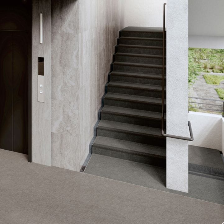 サンゲツ ノンスキッド・ステップ 4色 ニットライン 踏み面タイプ／蹴込み一体タイプ ノンスキッドPX 2025-2027（購入単位：ケース） 