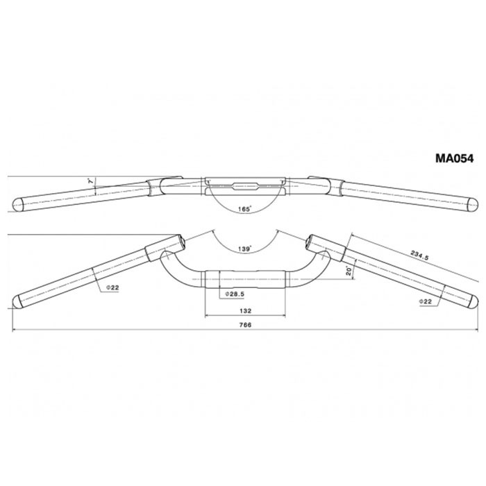 【rizoma】Z900RS/cafe専用　ハンドルバー RACE RETRO