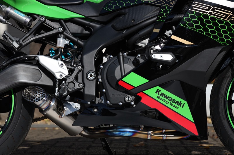 ZX-25R用 SP忠男 POWERBOX チタンブルー フルエキマフラー SP