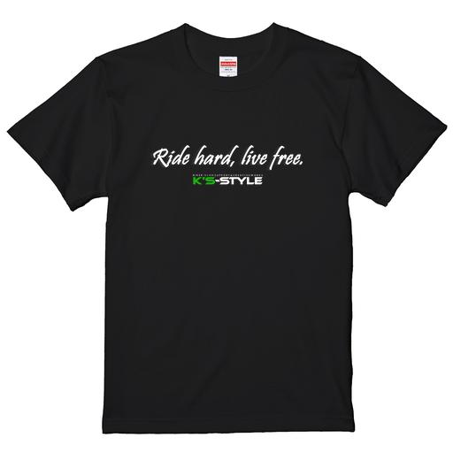 K's-STYLEオリジナルTシャツ黒(Ride Hard)