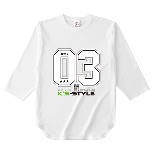 K's-STYLEオリジナル 七分袖Tシャツ(TOKYO 03)