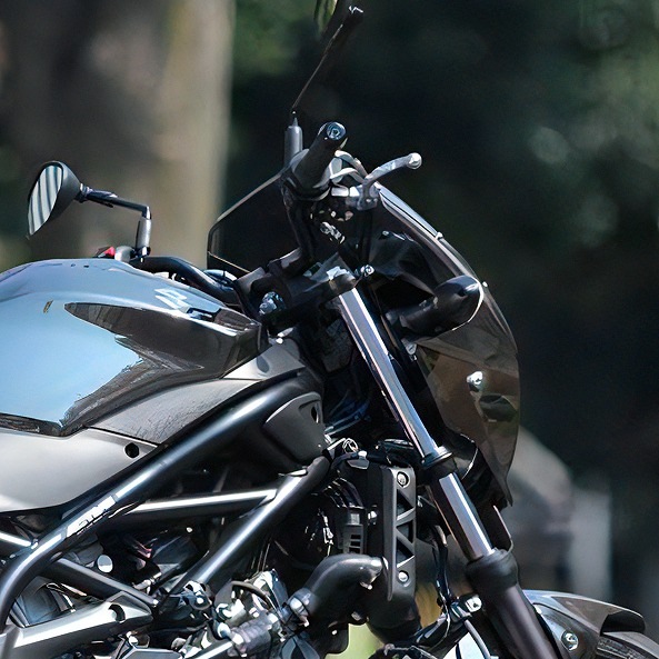 SV650ABS('16-) ビキニカウル グラススパークルブラック+スクリーン